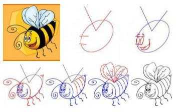 Нетрадиционная техника рисования «соты и пчелы» в подготовительной группе