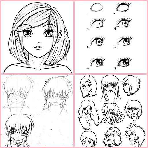 Как легко и красиво нарисовать аниме девушку поэтапно карандашом для начинающих