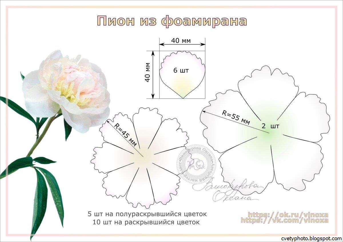 Цветы из фоамирана своими руками: пошаговая фото-инструкция с описанием