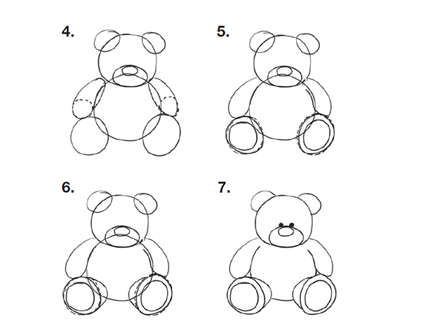Как нарисовать медведя своими руками пошагово: мастер-класс для детей