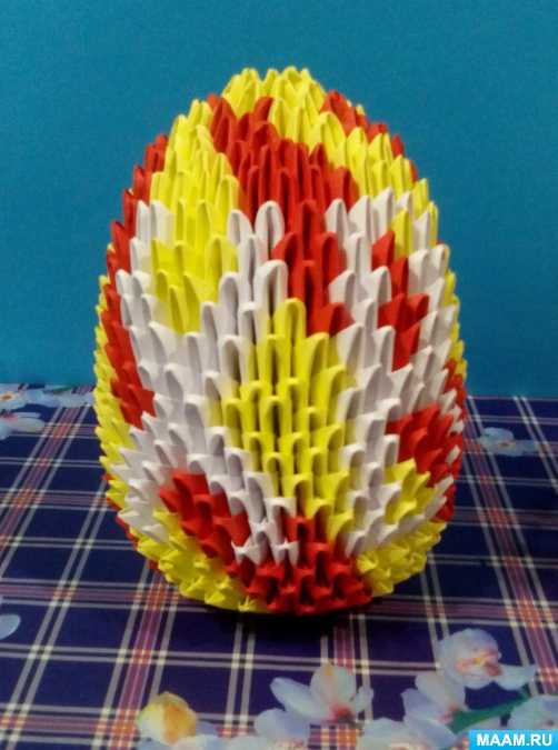 Модульное оригами «цыпленок в скорлупе». схема сборки пошаговые фото