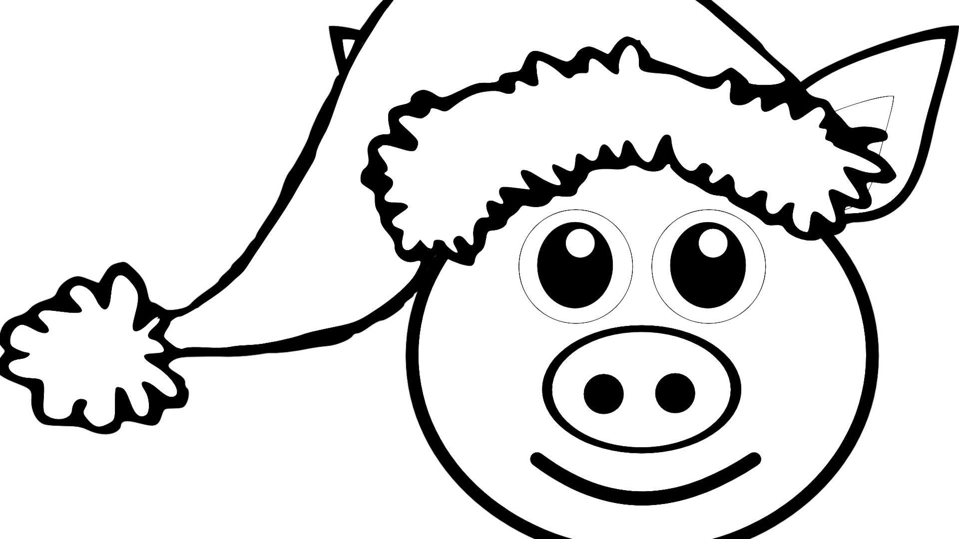 Смотри! раскраски на новый год 2019 свиньи для детей бесплатно рисунки