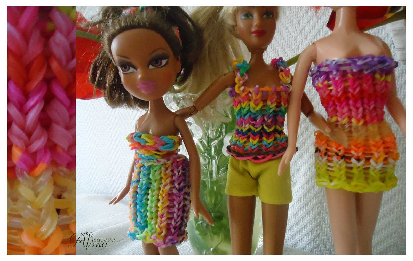 Как сплести из резинок купальник для куклы: плетём на крючке одежду для барби