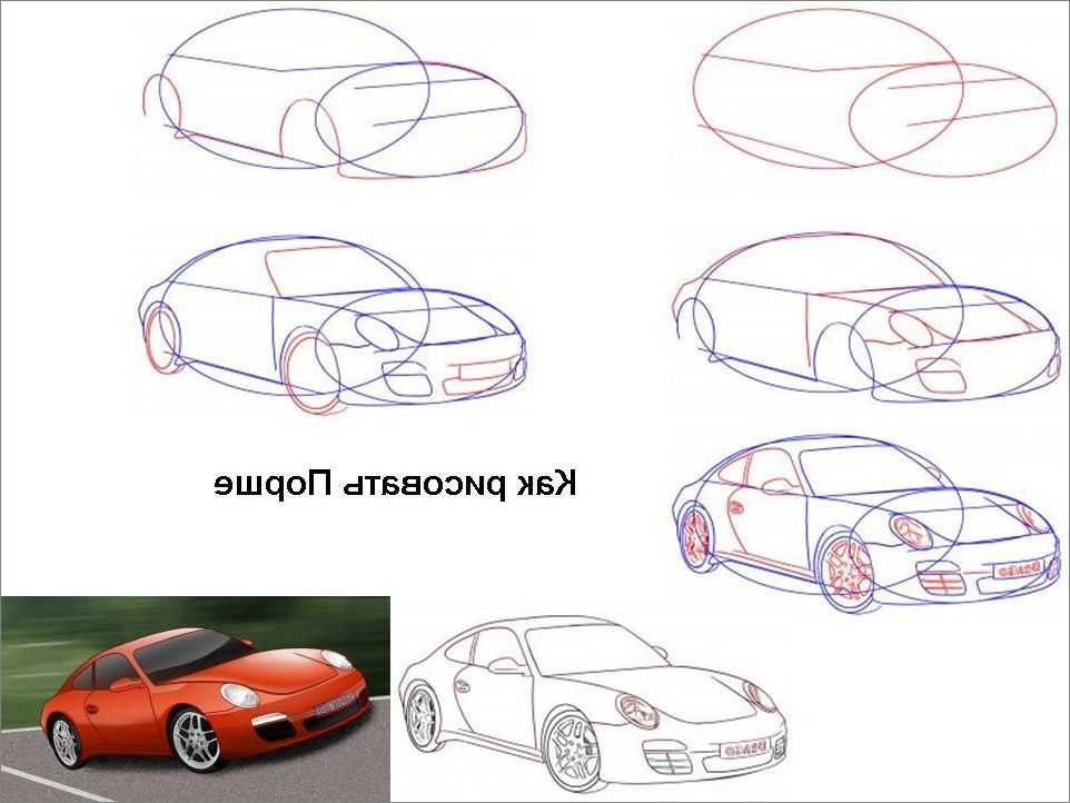 Как рисовать машины. лучший пошаговый урок