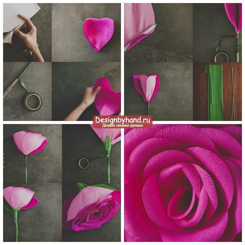 Как сделать розу своими руками: мастер класс для начинающих из гофрированной бумаги, салфеток, атласных лент | все о рукоделии