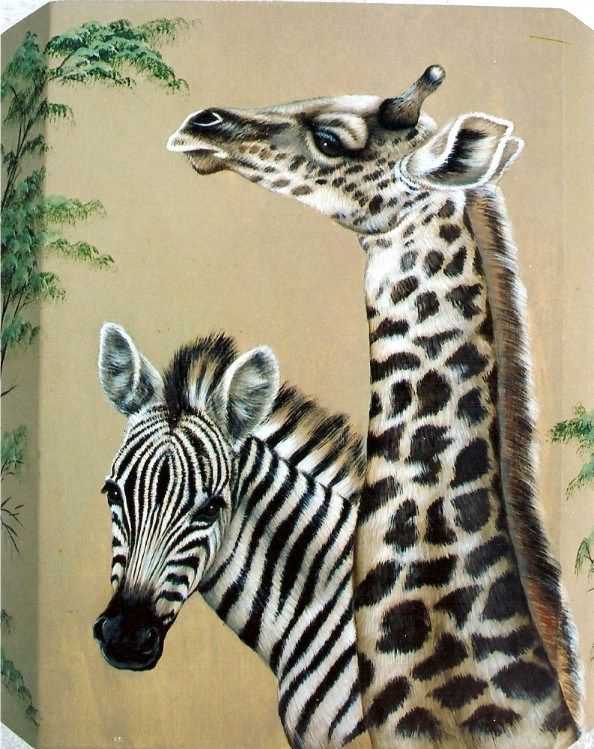 Рисуем зебру вместе с детьми карандашом поэтапно