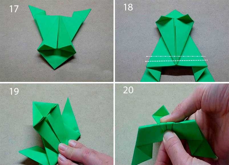 Пошаговая инструкция по изготовлению прыгающей бумажной лягушки