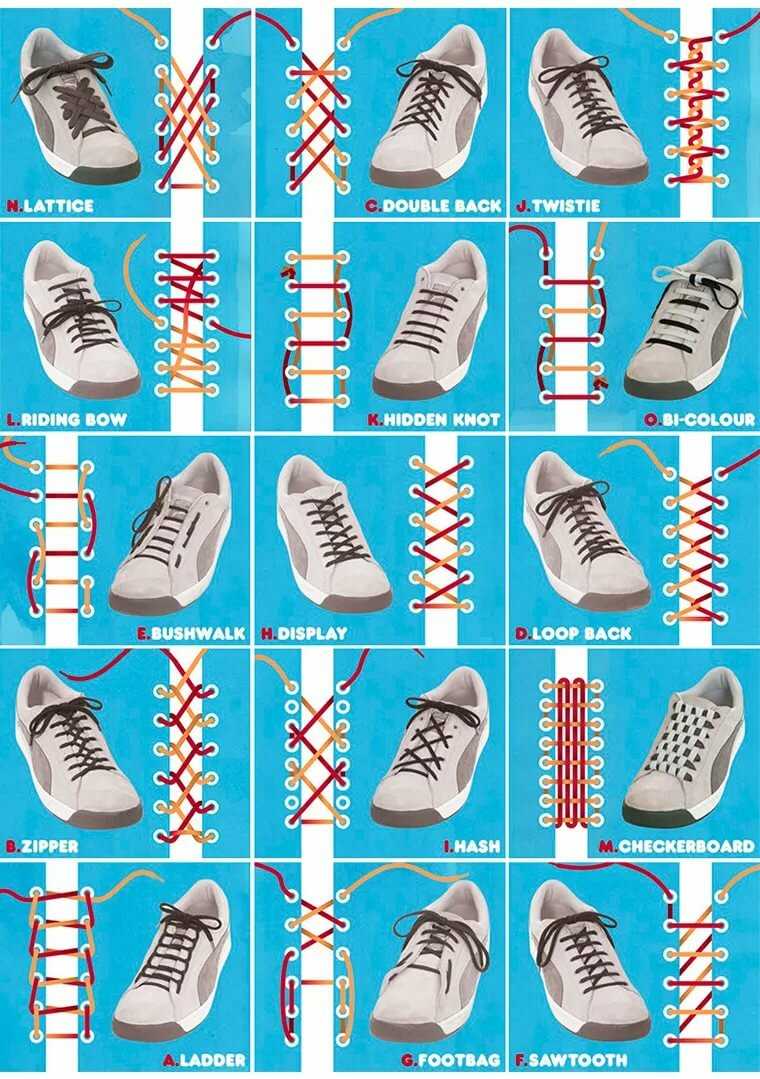 Как завязать шнурки, чтобы не развязывались? основные техники шнуровки и хитрости :: syl.ru