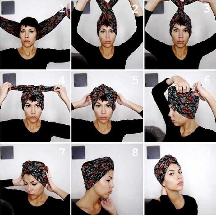 Как завязать шарф на голову
