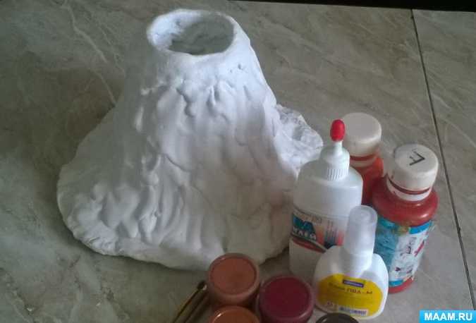 Как сделать вулкан из пластилина своими руками: модель и выполнение поэтапно в домашних условиях