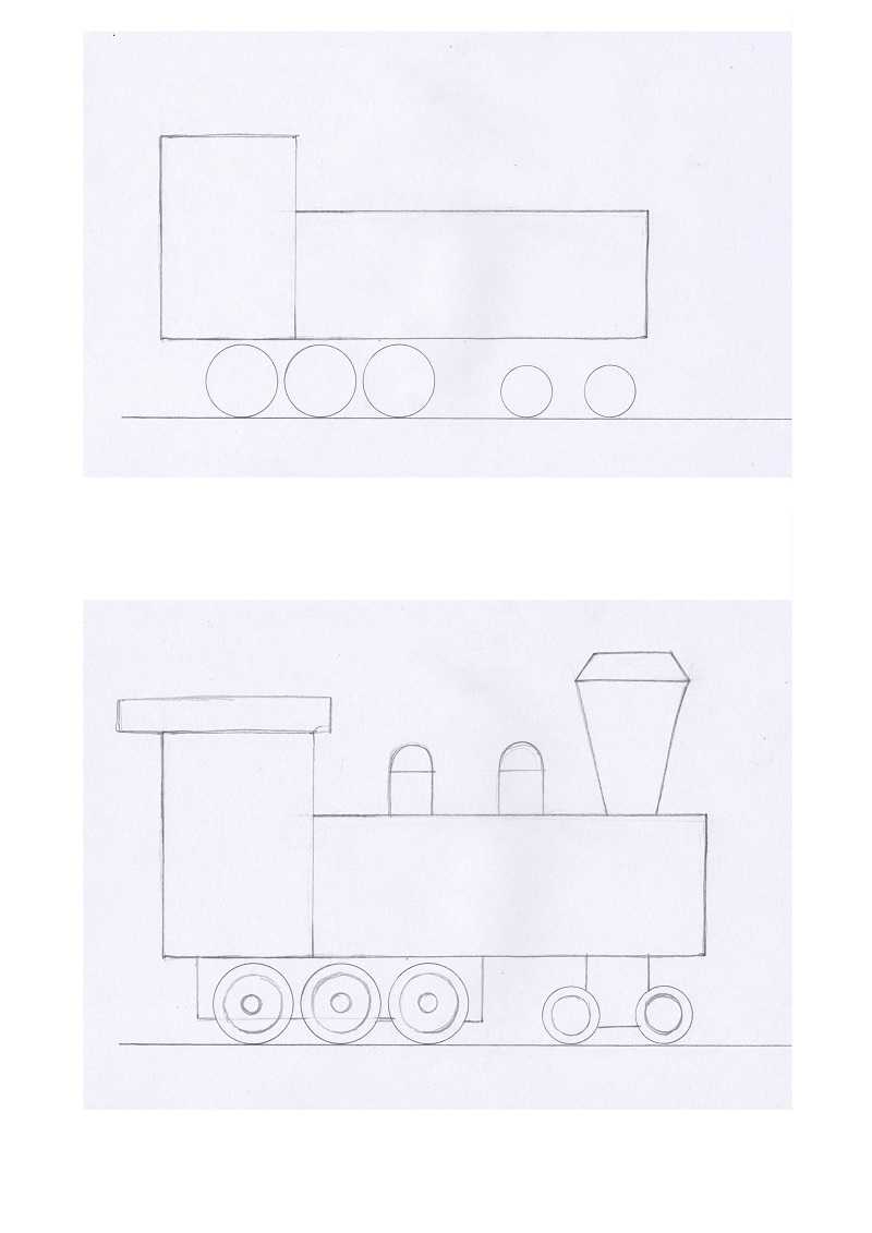 Как нарисовать поезд: пошаговый мастер-класс по рисованию поезда карандашом для начинающих
