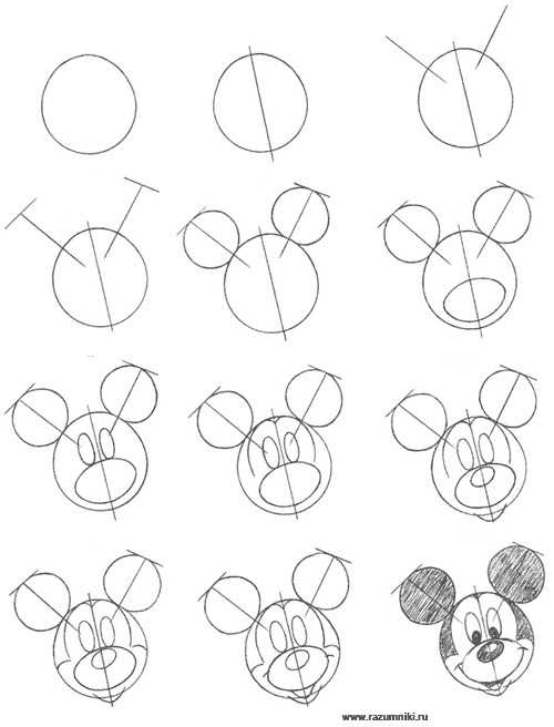 Как нарисовать микки мауса - wikihow