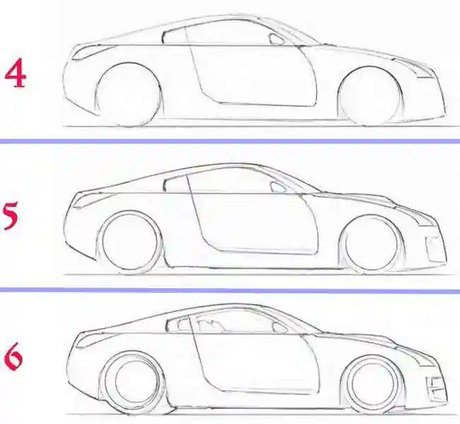 Как нарисовать машину: пошаговое описание и способы как сделать красивый и простой рисунок (145 фото)