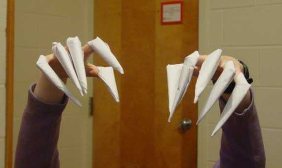 Как сделать из бумаги бумажные когти: оригами, видео
