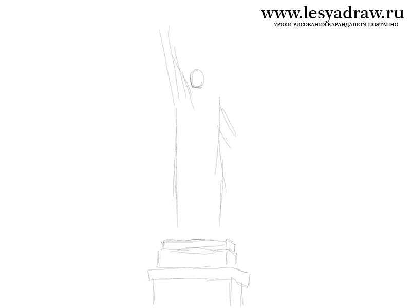 Как нарисовать статую свободы поэтапно для детей