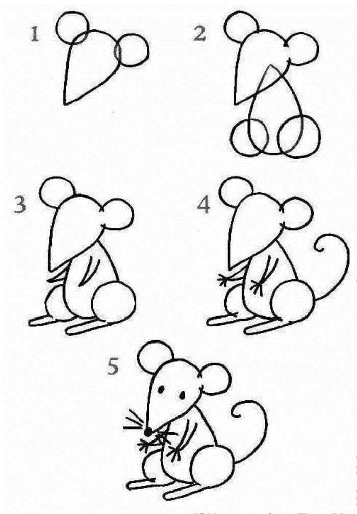 Как можно нарисовать мышку