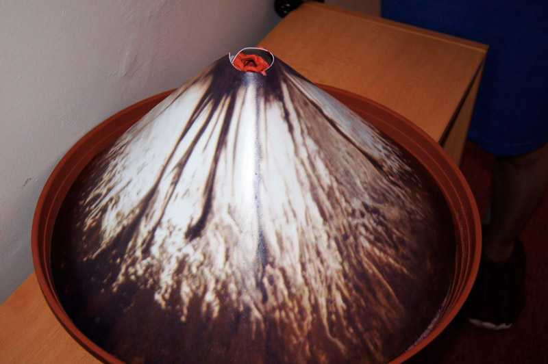 Макет вулкана своими руками: делаем из бумаги в домашних условиях