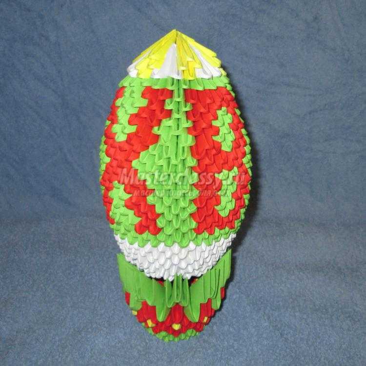 Модульное оригами пасхальное яйцо и курочка: как сделать, пошаговая инструкция