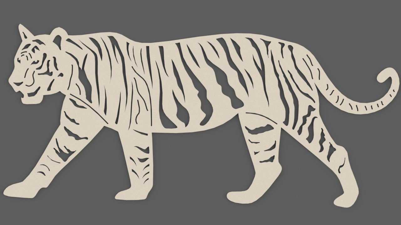 Вытынанка тигра на новый год 2022 | 100 шаблонов