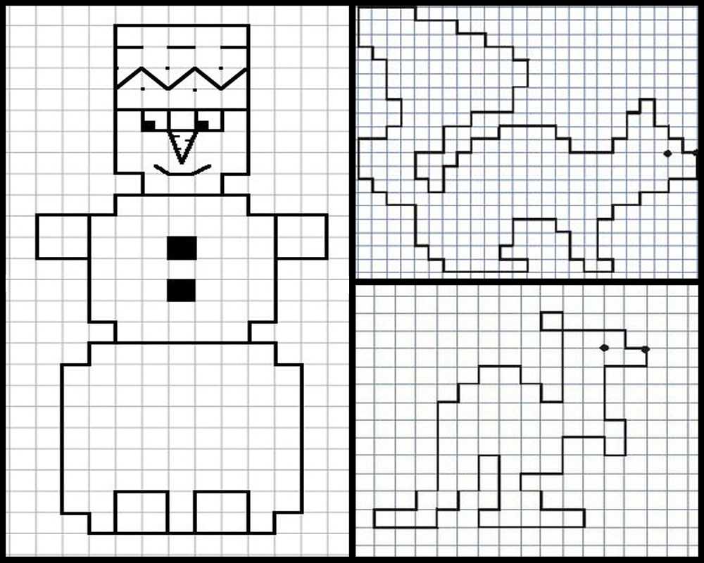 Рисунки по клеточкам в тетради для 1 класса 8 лет
