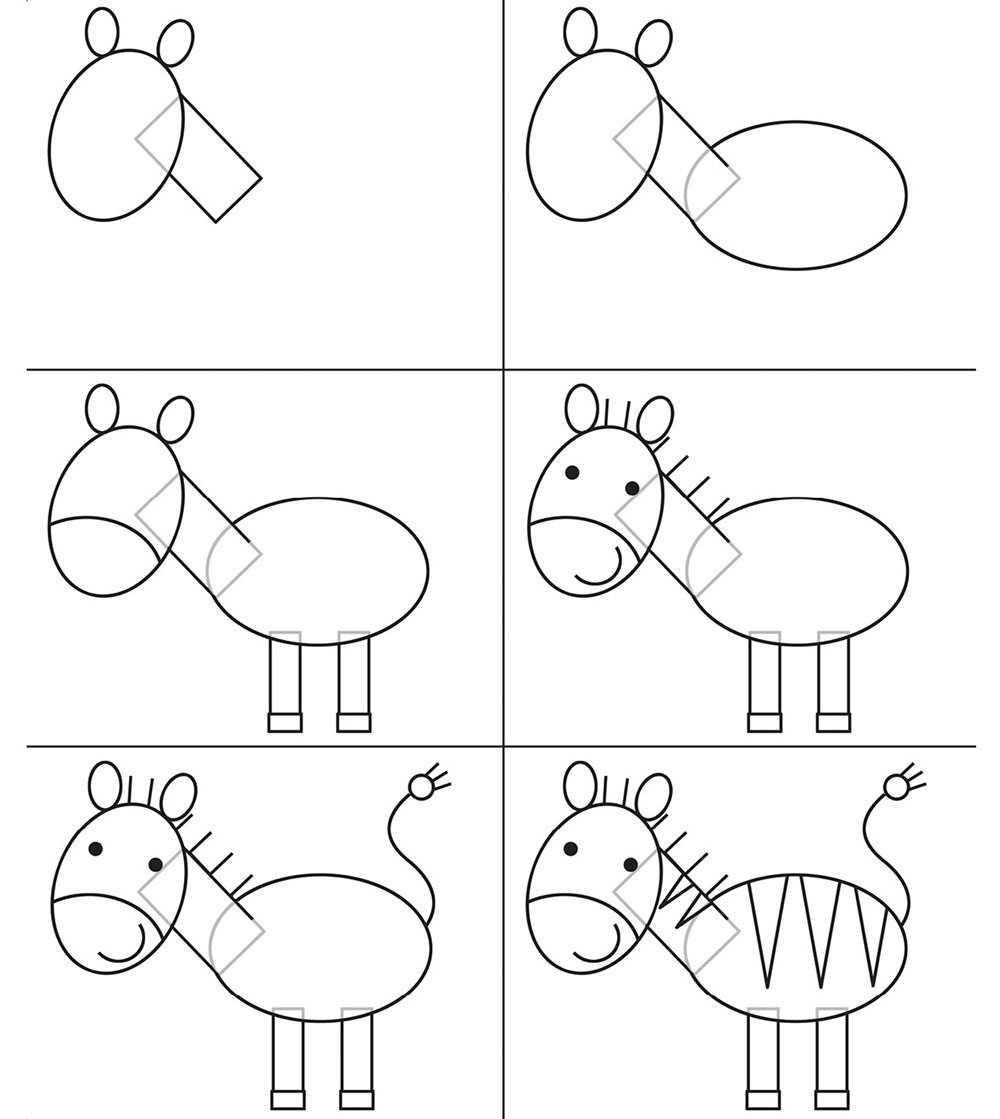 Как нарисовать оленя карандашом поэтапно для детей