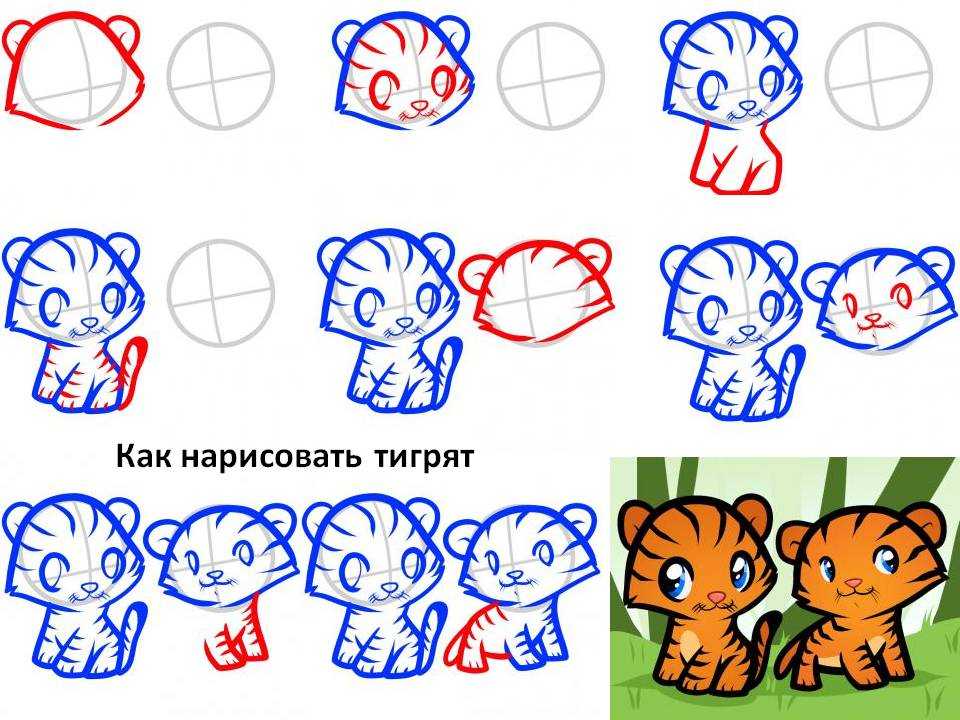 Как нарисовать тигра на новый год 2022 поэтапно: фото пошагово, для детей и взрослых