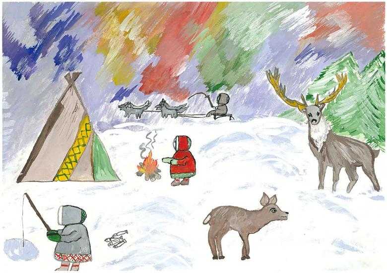 Как нарисовать тундру пошагово — обзор лучших идей от художников. урок по рисованию зимнего и летнего пейзажа