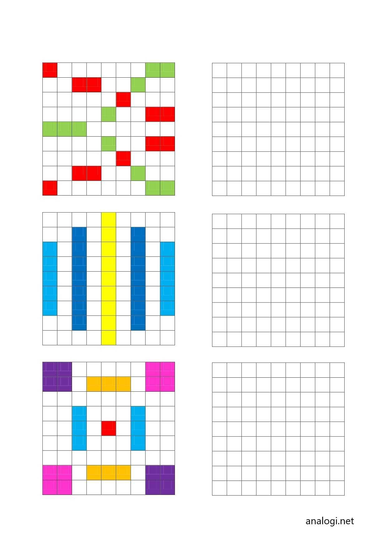 Графический диктант по клеточкам для 1 класса: 32 шаблона