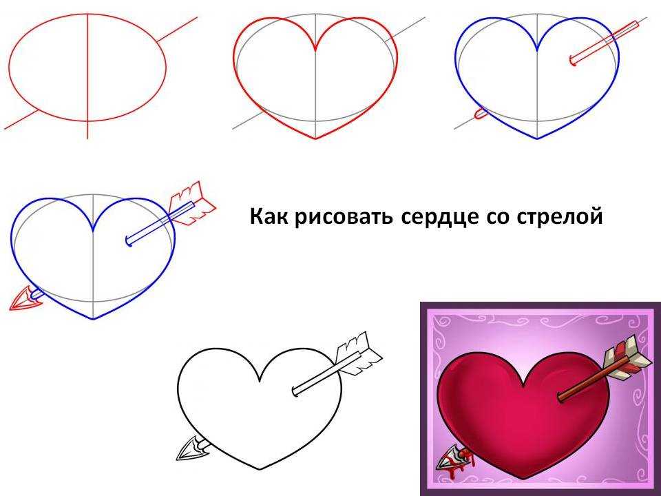 Рисунки карандашом разбитое сердце: как нарисовать сердце пробитое стрелой карандашом поэтапно