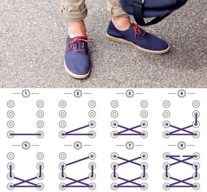В данной статье приведены примеры того, как завязывать длинные шнурки быстрым и наиболее удобным способом