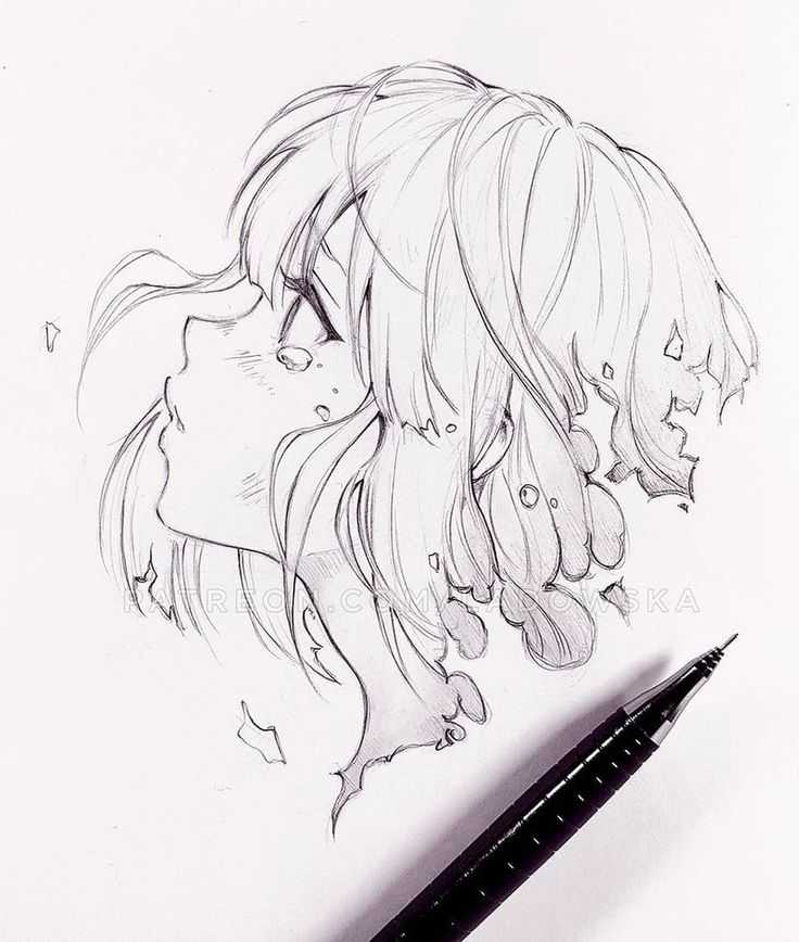 Рисунки простым карандашом легкие грусть. учимся рисовать грустную девочку-чиби поэтапно