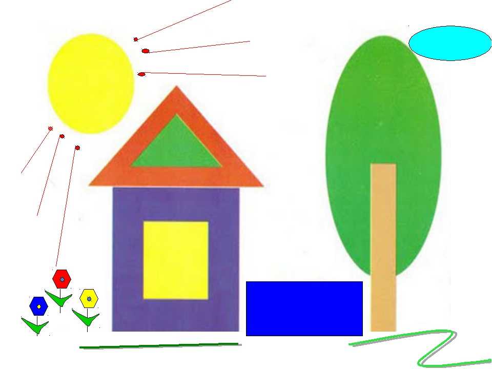 Рисунок геометрических фигур карандашом с перспективой, тенью поэтапно на плоскости, линейно для детей