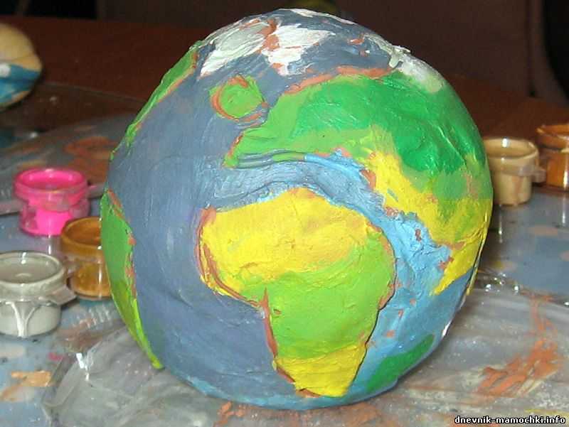 Как сделать глобус из пластилина своими руками: модель для детей с фото-подборкой