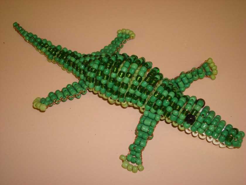 Крокодил из бисера по схеме с пошаговым описанием и фото-видео сопровождением