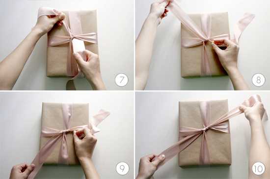 Как красиво завязать ленточку на коробке с подарком: идеи, схемы, фото