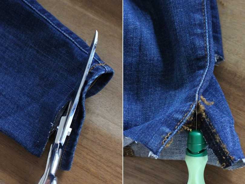 Как сделать бахрому на джинсах? sokol-clean.ru