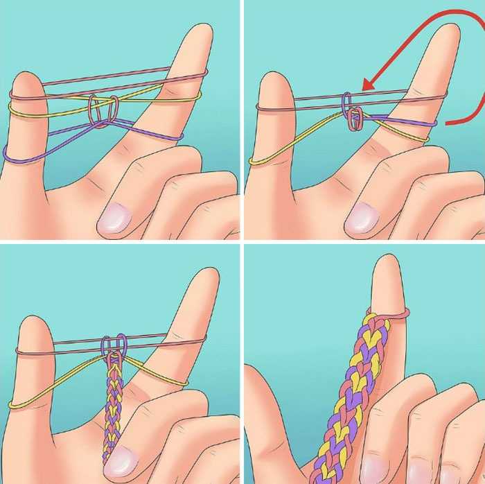 Как плести браслеты из резинок на пальцах без станка: способы плетения с фото и видео