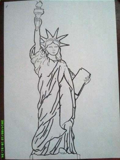 Как нарисовать статую свободы — пошаговые уроки рисования