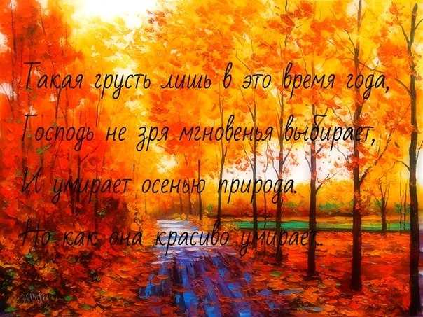 Осень - это наша тайна.