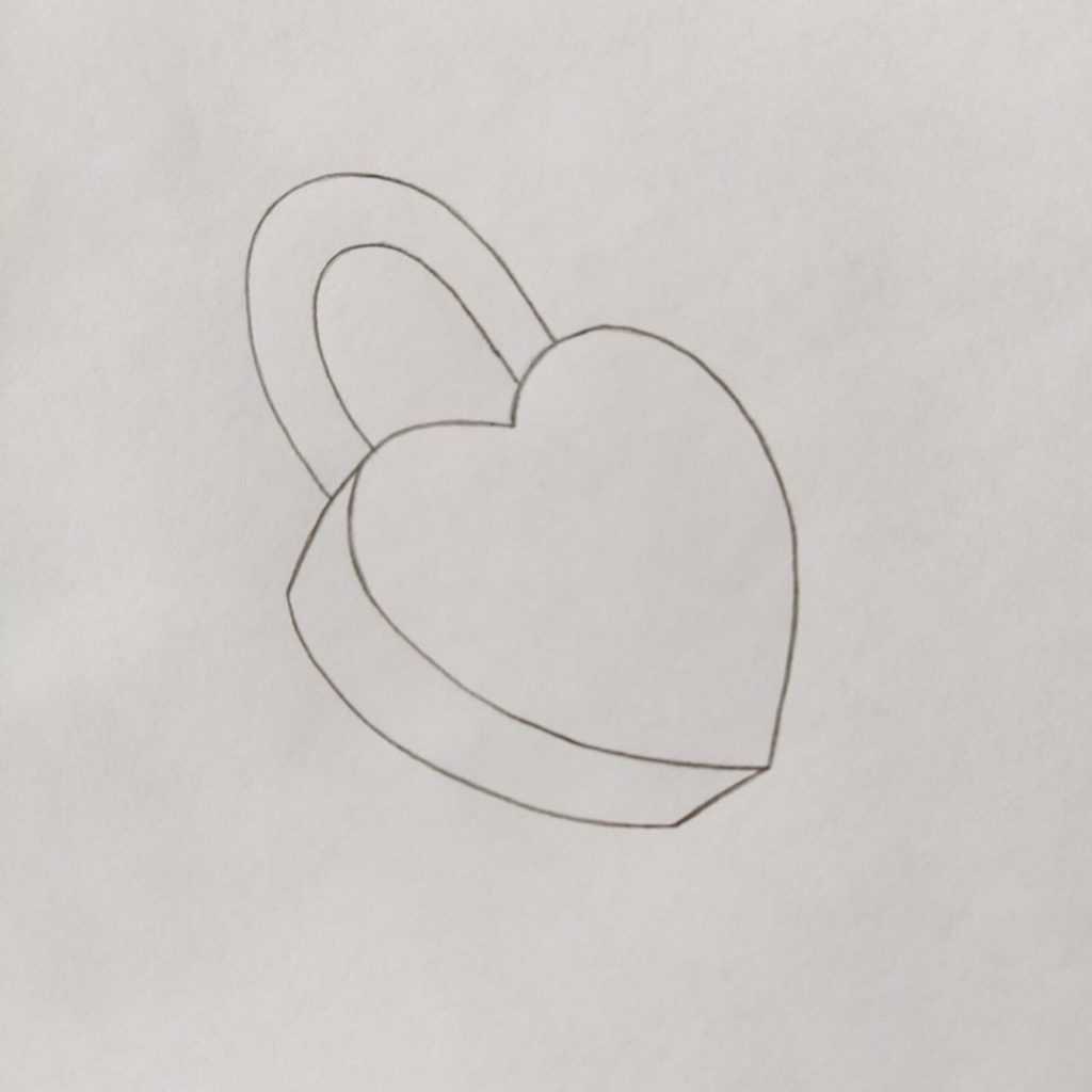 Рисунок сердце с крыльями карандашом по клеточкам поэтапно