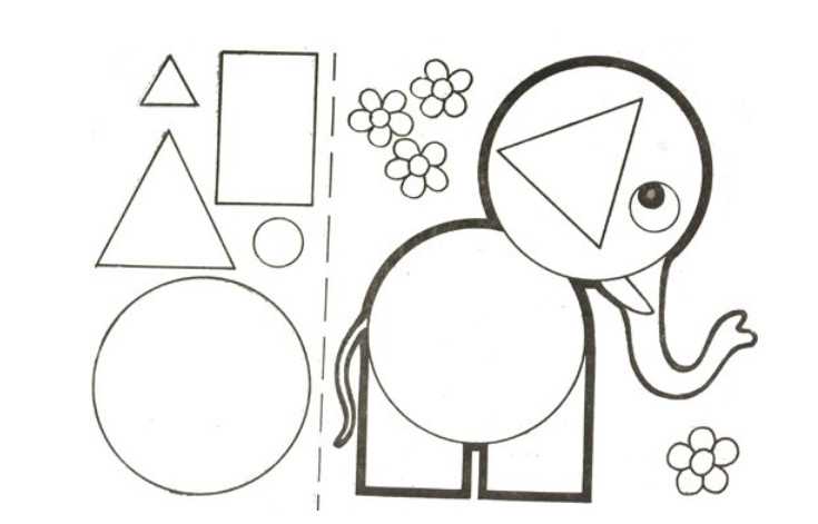 Аппликация из геометрических фигур для дошкольников, 1, 2, 3 класса (64 фото)