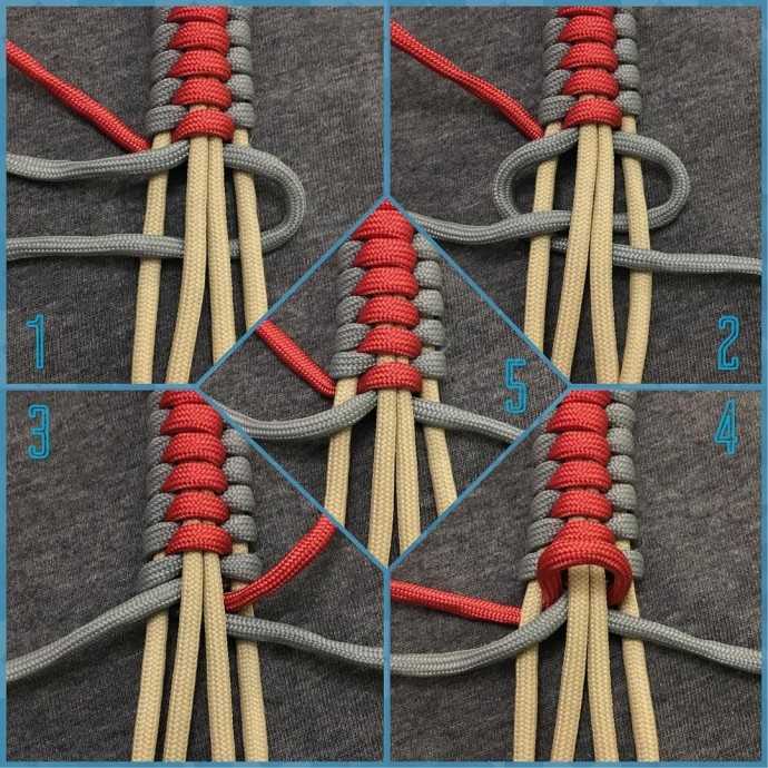 Плетение темляка из паракорда схемы узлов. темляк для ножа из паракорда, схемы и способы плетения