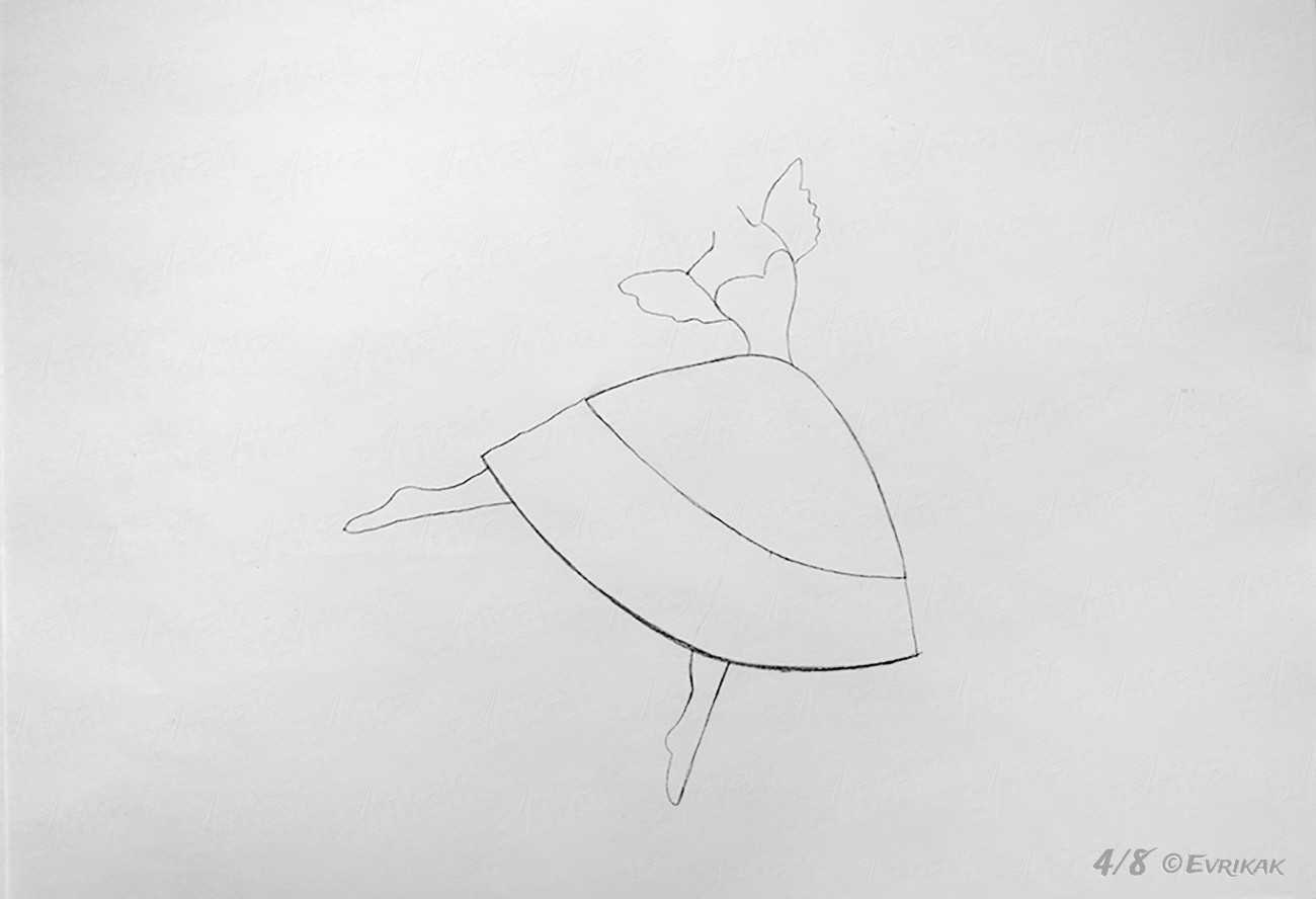 Как нарисовать балерину карандашом поэтапно? :: syl.ru